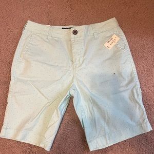 Blue casual mens shirts with small gray dots